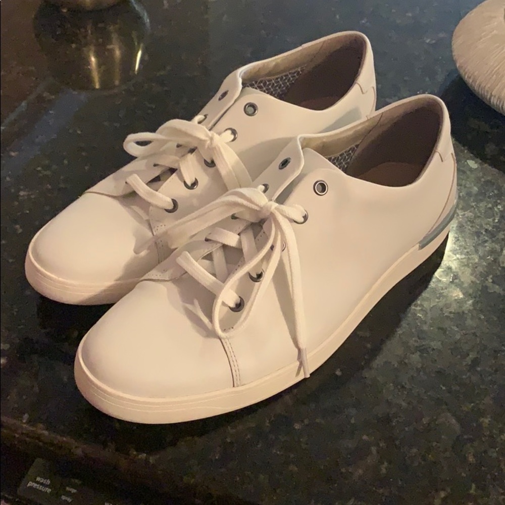 Clark’s white sneaker. Barely worn.